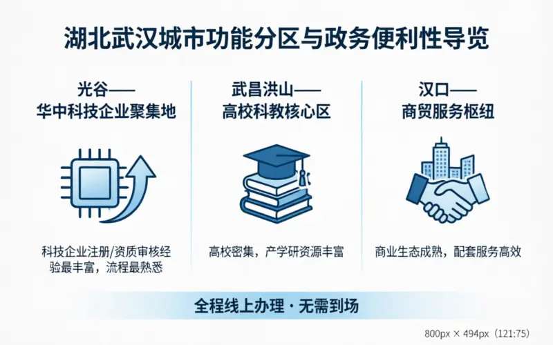 湖北注册公司各市注册条件和费用对比