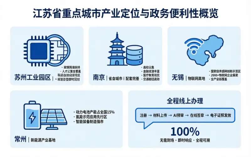 江苏注册公司各市注册条件和费用对比
