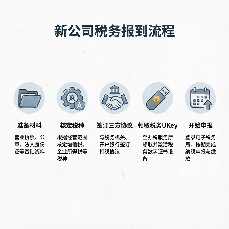 新公司注册后税务报到流程:30天内必须完成的步骤