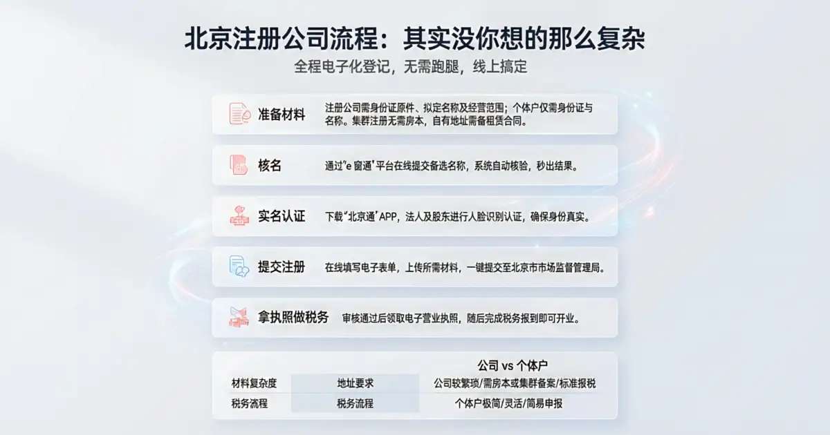 北京注册公司流程及费用——个体户和公司注册拿执照要多少钱多久