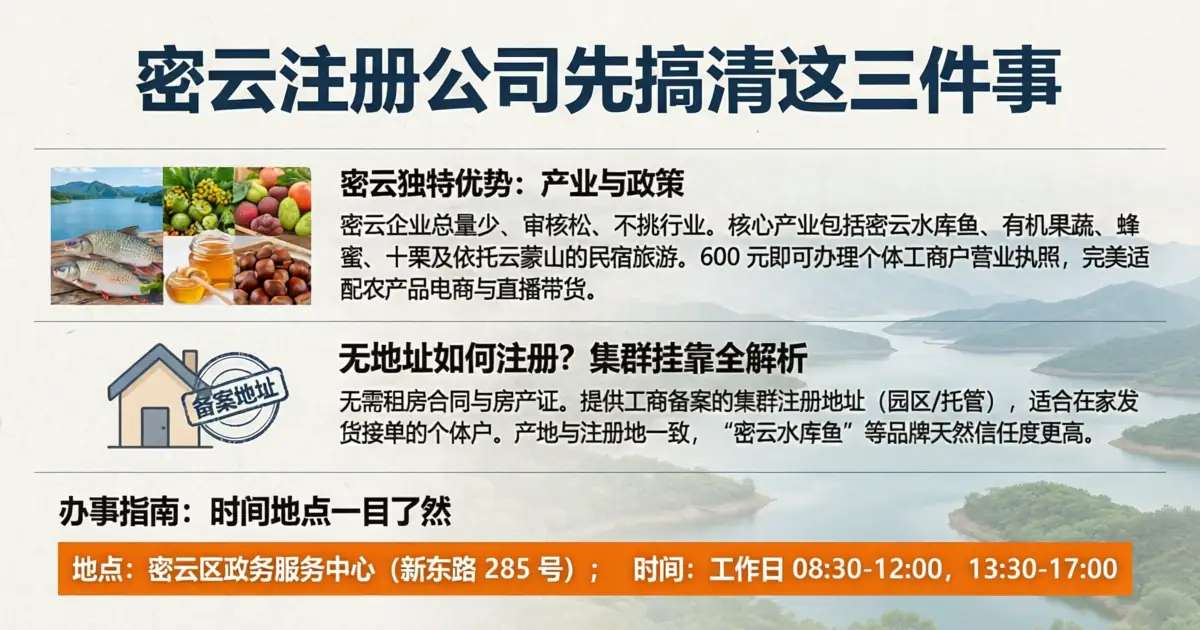 北京密云区注册公司常见问题——个体户和公司办营业执照详细指南