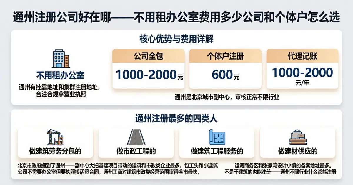北京通州区注册公司办营业执照,个体户和公司怎么选,建筑劳务