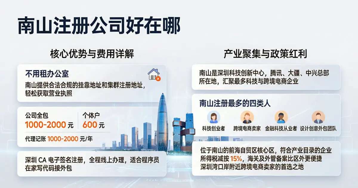 深圳南山区注册公司办营业执照,个体户和公司怎么选,科技园前海跨境