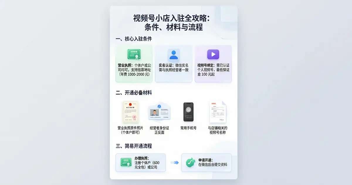 视频号小店怎么开通